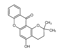 5-hydroxy-2,2-dimethyl-3,4-dihydro-2H-pyrano[2,3-a]xanthen-12-one_28783-13-3