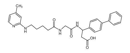 3-{2-[5-(4-methylpyridin-2-ylamino)pentanoylamino]acetylamino}-3-(4-biphenylyl)propionic acid_287959-89-1