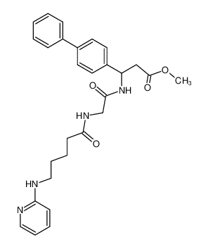3-Biphenyl-4-yl-3-{2-[5-(pyridin-2-ylamino)-pentanoylamino]-acetylamino}-propionic acid methyl ester_287960-05-8