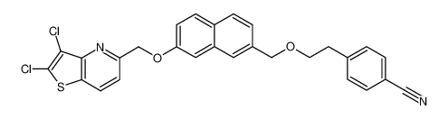 4-[2-[7-(2,3-dichlorothieno[3,2-b]pyridyl-5-methoxy)naphthalen-2-ylmethoxy]ethyl]benzonitrile_287963-97-7