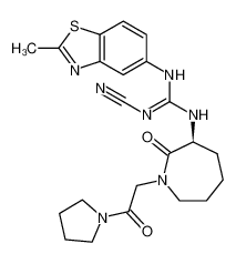 (S,Z)-2-cyano-1-(2-methylbenzo[d]thiazol-5-yl)-3-(2-oxo-1-(2-oxo-2-(pyrrolidin-1-yl)ethyl)azepan-3-yl)guanidine_288075-78-5