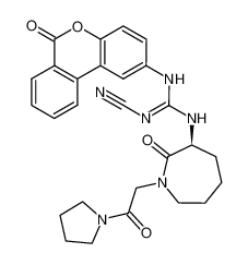 (S,Z)-2-cyano-1-(2-oxo-1-(2-oxo-2-(pyrrolidin-1-yl)ethyl)azepan-3-yl)-3-(6-oxo-6H-benzo[c]chromen-2-yl)guanidine_288075-85-4