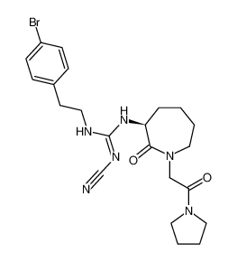 (S,E)-1-(4-bromophenethyl)-2-cyano-3-(2-oxo-1-(2-oxo-2-(pyrrolidin-1-yl)ethyl)azepan-3-yl)guanidine_288076-73-3