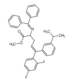 (E)-2-(Benzhydrylidene-amino)-5-(2,4-difluoro-phenyl)-5-(3-isopropyl-phenyl)-pent-4-enoic acid methyl ester_288101-15-5