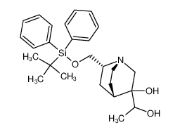 (1S,2R,4S,5R/S,10R/S)-2-(tert-butyldiphenylsilyloxymethyl)-5-(5,10-dihydroxyethyl)-1-azabicyclo[2.2.2]octane_288102-64-7