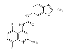1-(5,8-difluoro-2-methylquinolin-4-yl)-3-(2-methylbenzo[d]oxazol-6-yl)urea_288150-57-2