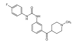 4-[3-(4-fluorophenylureido)benzoyl]-1-methylpiperidine_288157-67-5