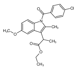 2-[1-(4-Chloro-benzoyl)-5-methoxy-2-methyl-1H-indol-3-yl]-propionic acid ethyl ester_2882-38-4
