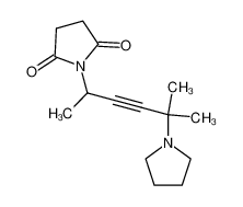 1-(1,4-Dimethyl-4-pyrrolidin-1-yl-pent-2-ynyl)-pyrrolidine-2,5-dione_28823-28-1