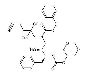 (4-Cyano-2,2-dimethyl-butyl)-[(2R,3S)-3-([1,3]dioxan-5-yloxycarbonylamino)-2-hydroxy-4-phenyl-butyl]-carbamic acid benzyl ester_288291-57-6