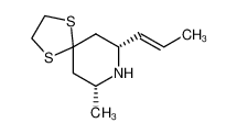 (+)-(7R,9R)-8-aza-9-methyl-7-prop-1'-enyl-1,4-dithiaspiro[5.4]decane_288303-14-0
