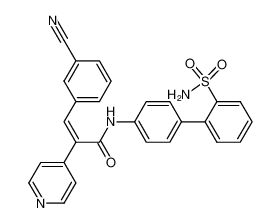 (2Z)-N-{4-[(2-aminosulfonyl)phenyl]phenyl}-3-(3-cyanophenyl)-2-(pyridin-4-yl)acrylamide_288308-99-6