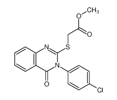 methyl 2-((3-(4-chlorophenyl)-4-oxo-3,4-dihydroquinazolin-2-yl)thio)acetate_28831-26-7