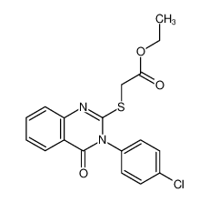 2-(ethoxycarbonylmethyl)thio-3-(4-chlorophenyl)-4-oxo-3H-quinazoline_28831-39-2