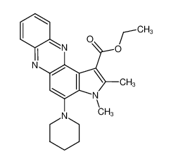 2,3-dimethyl-4-piperidin-1-yl-3H-pyrrolo[3,2-a]phenazine-1-carboxylic acid ethyl ester_28834-88-0
