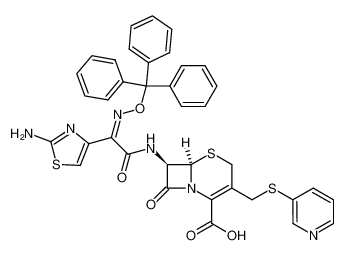 7β-[2-(Z)-(2-aminothiazol-4-yl)-2-(trityloxyimino)acetamido]-3-(3-pyridyl)thiomethyl-3-cephem-4-carboxylic acid_288379-51-1
