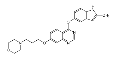 4-(3-((4-((2-methyl-1H-indol-5-yl)oxy)quinazolin-7-yl)oxy)propyl)morpholine_288382-38-7