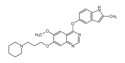 6-methoxy-4-((2-methyl-1H-indol-5-yl)oxy)-7-(3-(piperidin-1-yl)propoxy)quinazoline_288382-70-7