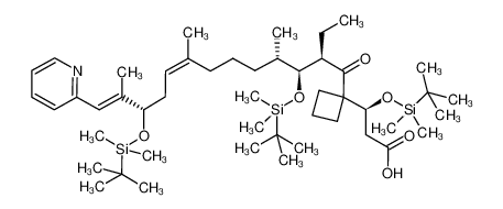 (3S,6R,7S,8S,12Z,15S,16E)-6-ethyl-5-oxo-8,12,16-trimethyl-4,4-trimethylene-17-(2-pyridyl)-3,7,15-tris-[[dimethyl(1,1-dimethylethyl)silyl]oxy]-heptadeca-12,16-dienoic acid_288386-06-1