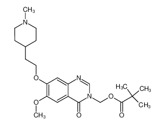 7-(2-(1-methylpiperidin-4-yl)ethoxy)-6-methoxy-3-((pivaloyloxy)methyl)-3,4-dihydroquinazolin-4-one_288386-11-8