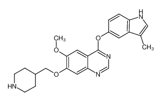 7-{[piperidin-4-yl]methoxy}-4-[(3-methyl-1H-indol-5-yl)oxy]-6-methoxyquinazoline_288386-90-3