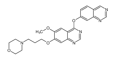 4-(3-((6-methoxy-4-(quinazolin-7-yloxy)quinazolin-7-yl)oxy)propyl)morpholine_288387-62-2