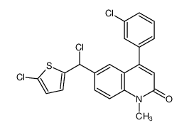 6-(chloro(5-chlorothiophen-2-yl)methyl)-4-(3-chlorophenyl)-1-methylquinolin-2(1H)-one_288392-19-8