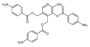 (5-((4-aminobenzoyl)oxy)-6-methylpyridine-3,4-diyl)bis(methylene) bis(4-aminobenzoate)_2884-78-8