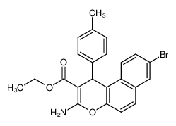 3-Amino-8-bromo-1-p-tolyl-1H-benzo[f]chromene-2-carboxylic acid ethyl ester_288401-68-3