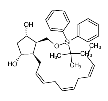(1R,3S,4R,5R)-4-(tert-Butyl-diphenyl-silanyloxymethyl)-5-((2Z,5Z,8Z)-undeca-2,5,8-trienyl)-cyclopentane-1,3-diol_288578-82-5