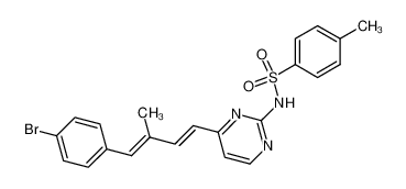 N-{4-[4-(4-bromo-phenyl)-3-methyl-buta-1,3-dienyl]-pyrimidin-2-yl}-toluene-4-sulfonamide_28858-62-0