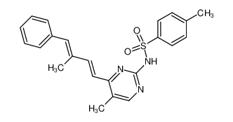 N-[5-methyl-4-(3-methyl-4-phenyl-buta-1,3-dienyl)-pyrimidin-2-yl]-toluene-4-sulfonamide_28858-74-4