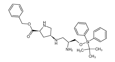 N-[(2S,4S)-4-[2-(benzyloxycarbonyl)pyrrolidinyl]]-(2S)-amino-3-(tert-butyldiphenylsilyloxy)propylamine_288582-49-0