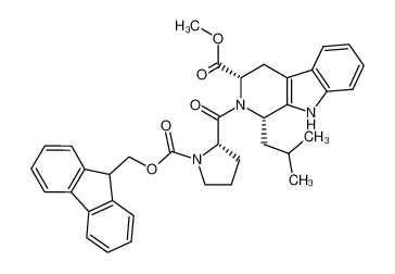 (1S,3S)-2-[(S)-1-(9H-Fluoren-9-ylmethoxycarbonyl)-pyrrolidine-2-carbonyl]-1-isobutyl-2,3,4,9-tetrahydro-1H-β-carboline-3-carboxylic acid methyl ester_288583-40-4