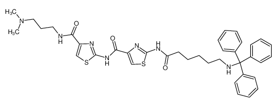 N-(3-(dimethylamino)propyl)-2-(2-(6-(tritylamino)hexanamido)thiazole-4-carboxamido)thiazole-4-carboxamide_288590-44-3