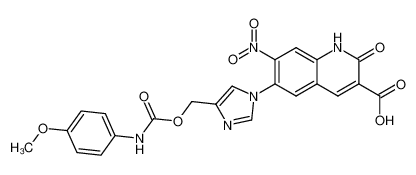 6-(4-((((4-methoxyphenyl)carbamoyl)oxy)methyl)-1H-imidazol-1-yl)-7-nitro-2-oxo-1,2-dihydroquinoline-3-carboxylic acid_288615-04-3