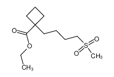 1-[4-(methylsulfonyl)-butyl]cyclobutanecarboxylic acid ethyl ester_288616-31-9