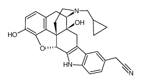 5'-cyanomethyl-17-cyclopropylmethyl-6,7-didehydro-4,5α-epoxy-3,14-dihydroxy-indolo[2',3':6,7]morphinan_288621-84-1
