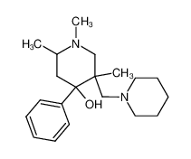 1,2,5-Trimethyl-4-phenyl-5-piperidin-1-ylmethyl-piperidin-4-ol_28866-49-1