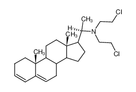 Bis-(2-chloro-ethyl)-[(R)-1-((10R,13S)-10,13-dimethyl-2,7,8,9,10,11,12,13,14,15,16,17-dodecahydro-1H-cyclopenta[a]phenanthren-17-yl)-ethyl]-amine_28872-40-4