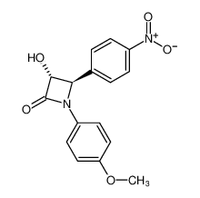 rel-(3R,4R)-3-hydroxy-1-(4-methoxyphenyl)-4-(4-nitrophenyl)azetidin-2-one_288846-09-3