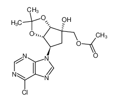 (1'R,2'R,3'S,4'R)-1'-acetoxymethyl-4'-(6-chloropurin-9-yl)-2',3'-O-isopropylidene-cyclopentane-1',2',3'-triol_289030-44-0