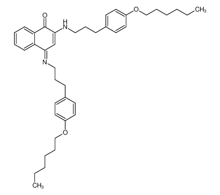 2-[3-(4-Hexyloxy-phenyl)-propylamino]-4-[(E)-3-(4-hexyloxy-phenyl)-propylimino]-4H-naphthalen-1-one_28907-68-8