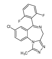 8-chloro-6-(2,6-difluoro-phenyl)-1-methyl-4H-benzo[f][1,2,4]triazolo[4,3-a][1,4]diazepine_28910-90-9