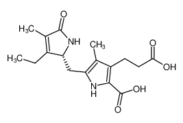 (R)-3-(2-carboxyethyl)-5-((3-ethyl-4-methyl-5-oxo-2,5-dihydro-1H-pyrrol-2-yl)methyl)-4-methyl-1H-pyrrole-2-carboxylic acid_28925-85-1