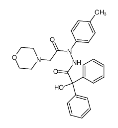 hydroxy-diphenyl-acetic acid N'-(morpholin-4-yl-acetyl)-N'-p-tolyl-hydrazide_28944-10-7