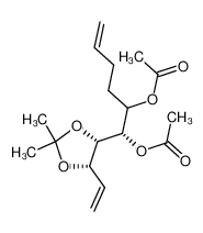 Acetic acid (S)-2-acetoxy-1-((4S,5S)-2,2-dimethyl-5-vinyl-[1,3]dioxolan-4-yl)-hex-5-enyl ester_289493-36-3