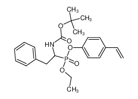 ethyl,4-ethenylphenyl (1-(N-tert-butoxycarbonylamino)-2-phenyl)ethylphosphonate_289506-30-5