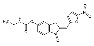 2-((5-nitrofuran-2-yl)methylene)-1-oxo-2,3-dihydro-1H-inden-5-yl ethylcarbamate_28954-67-8