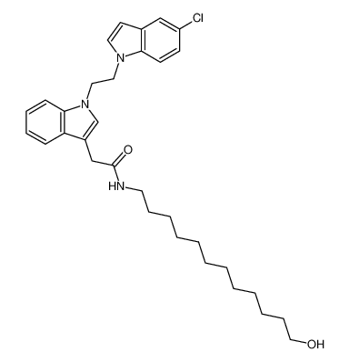 2-{1-[2-(5-Chloro-indol-1-yl)-ethyl]-1H-indol-3-yl}-N-(12-hydroxy-dodecyl)-acetamide_289630-00-8